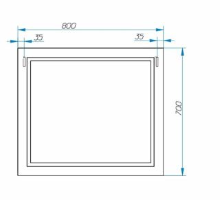 Зеркало Эстет Bali Classic ФР-00002235 80см белый